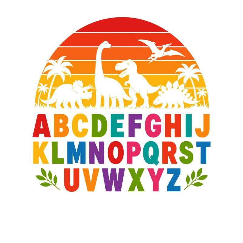 Regenbogen-Dino-Alphabet