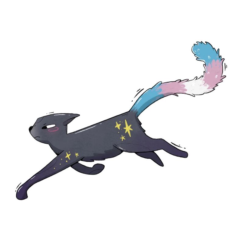 Fierté trans de chat mignon