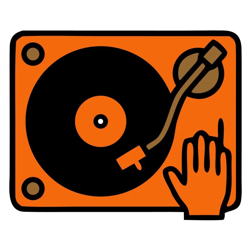 DJ Turntable grattant à la main
