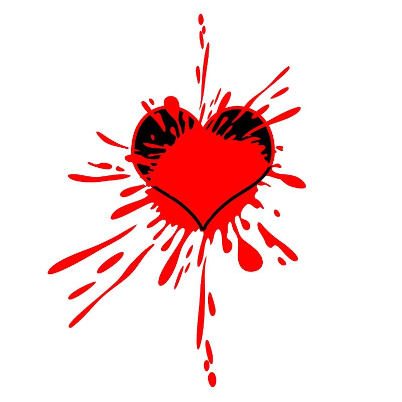 Rotes Herz-Splatterkunst
