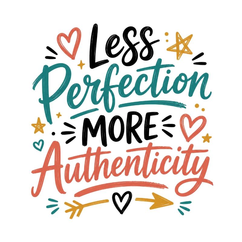 Illustration de l’authenticité sur la perfection