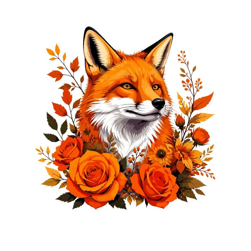 Fox in autumn rush