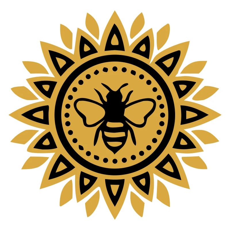 Mandala Bee Boho Yoga Beekeeping Bees