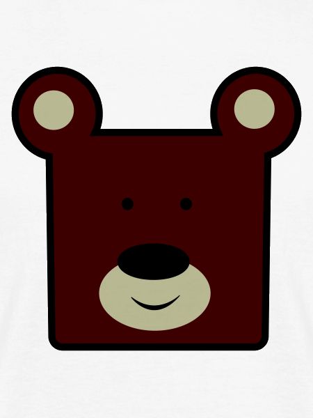 Reddish Brown Bear Head Minimal
