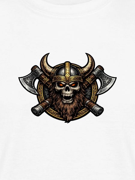 Viking Schädel mit Äxten Emblem