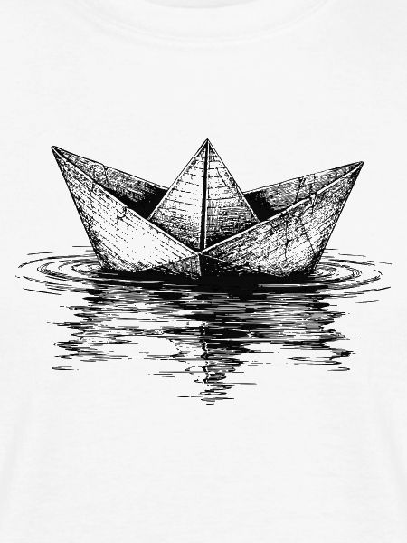 Origami-Boot-Reflexion