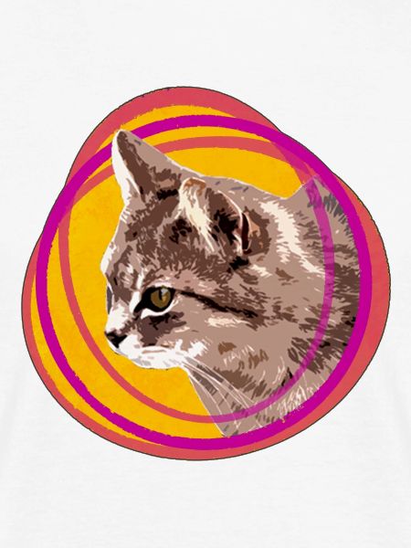 Katzengesicht im Psychedelic-Ring