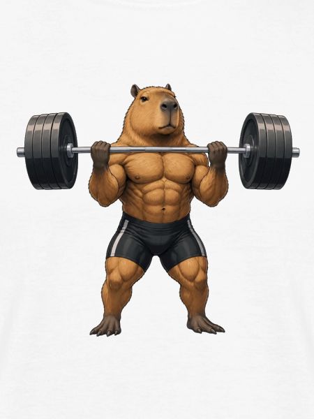 Capybara beim Gewichteheben
