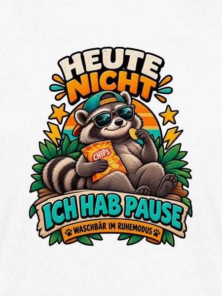 Waschbär Pause
