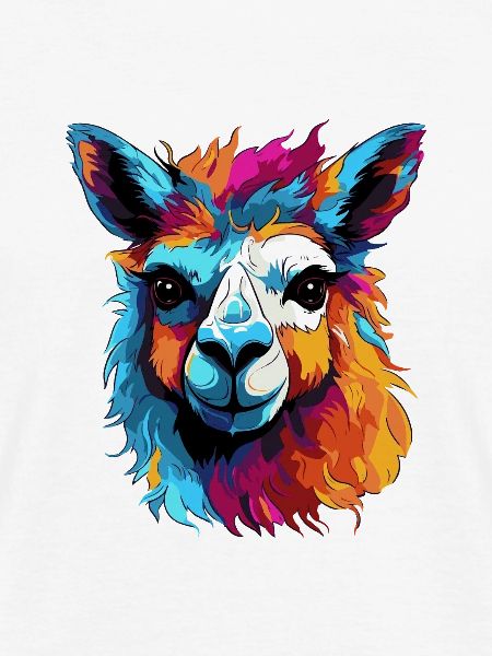 Bunter Llama Popart Muster