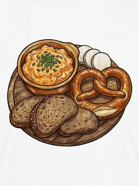 Rustikale Brotzeitplatte mit Obatzda