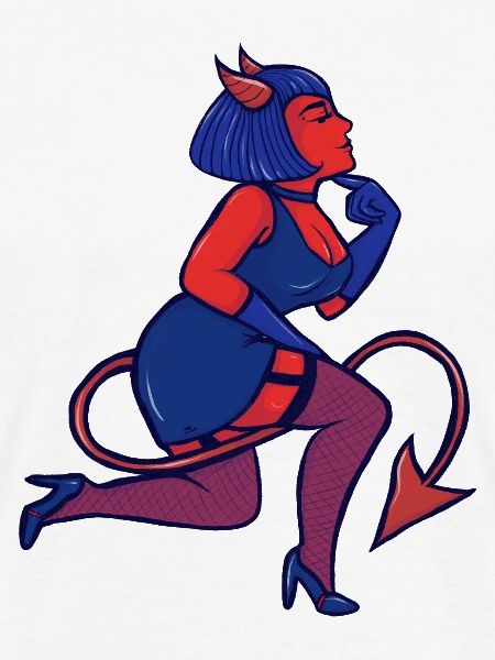 Crimson Devil Pinup