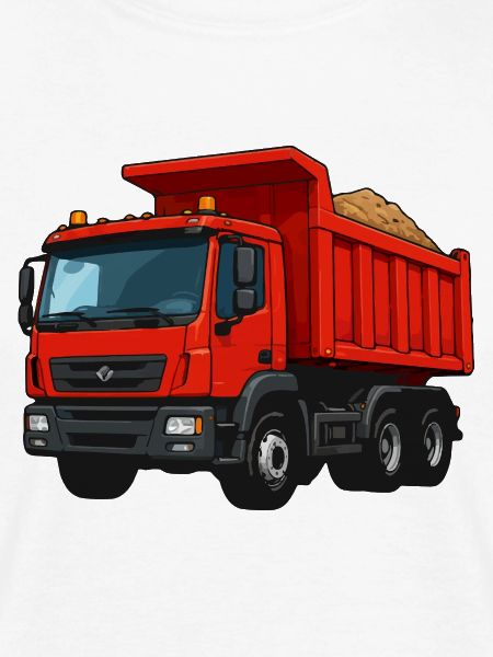 Roter Kipplader Cartoon-Design