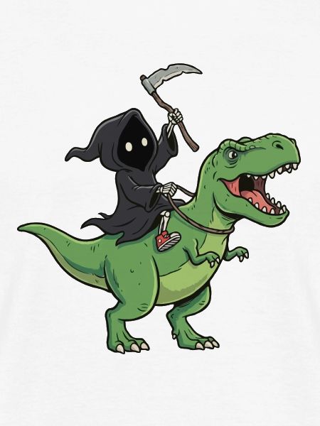 Sensenmann auf T-Rex 