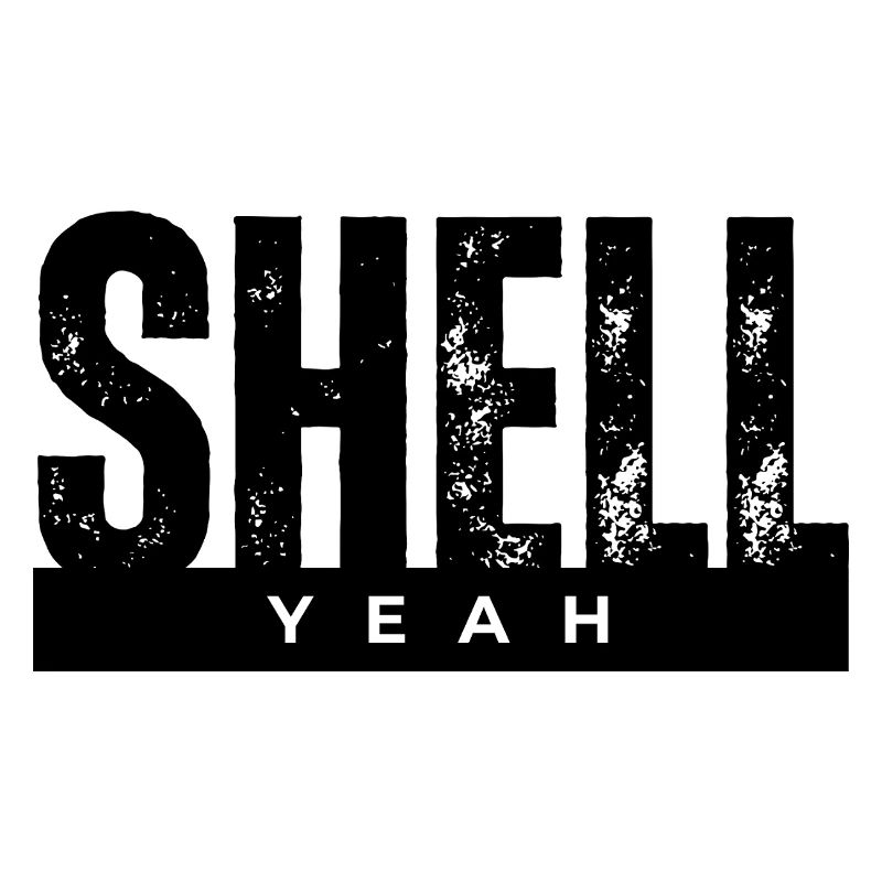 Yeah Bold Lettering on Black