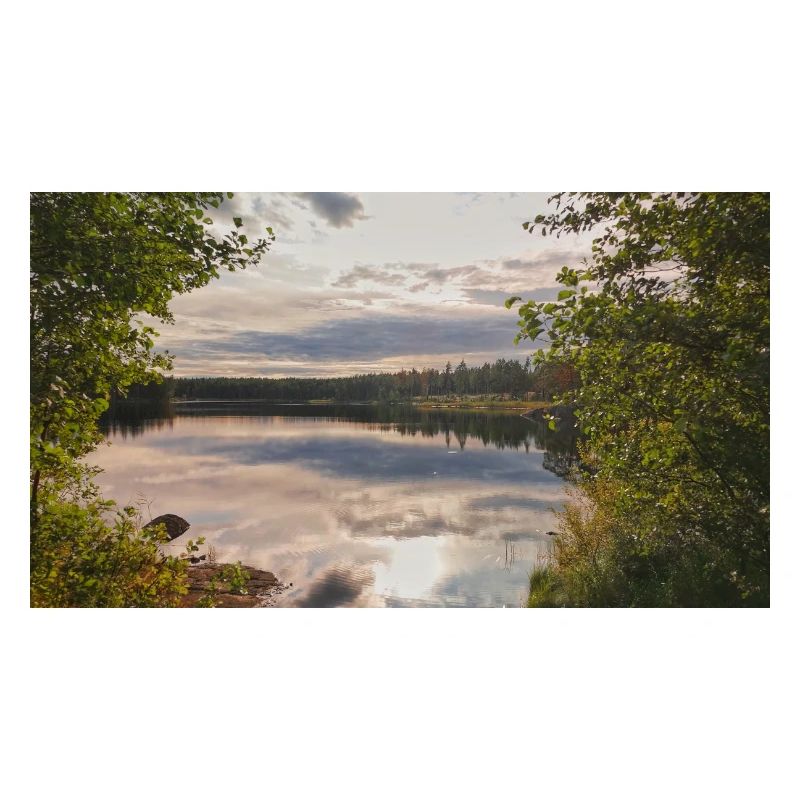 Reflection on the lakeshore: evening rest