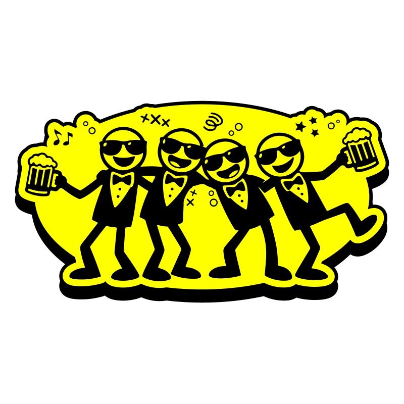 Bräutigam Freunde Gruppe Bier