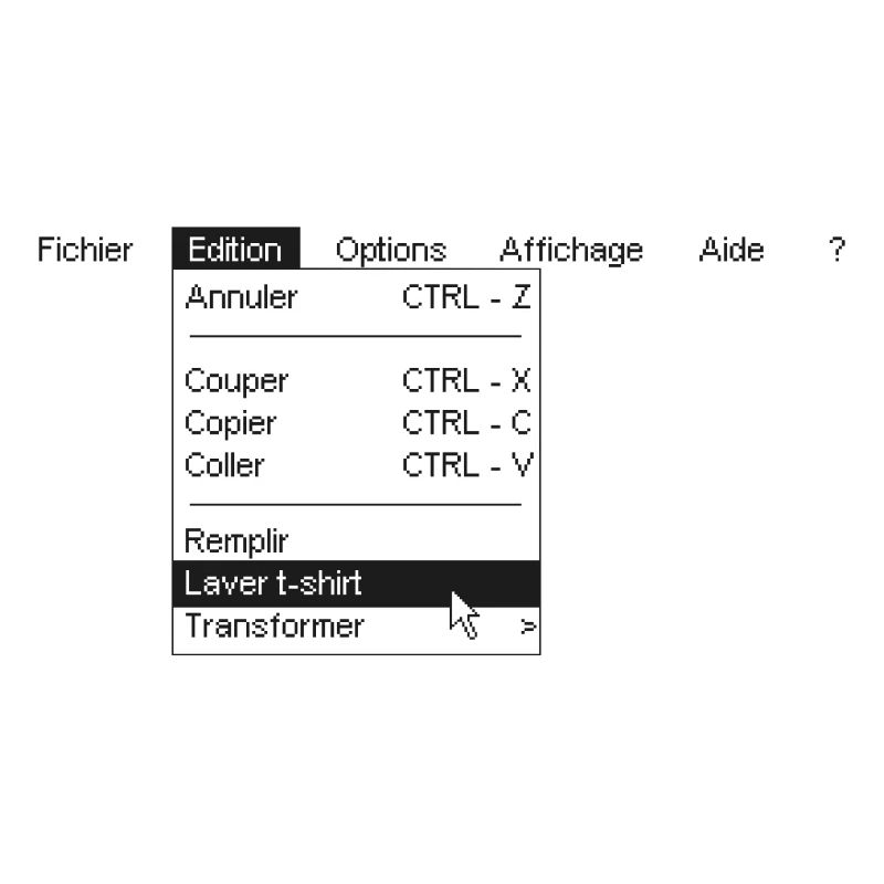 Menu informatique
