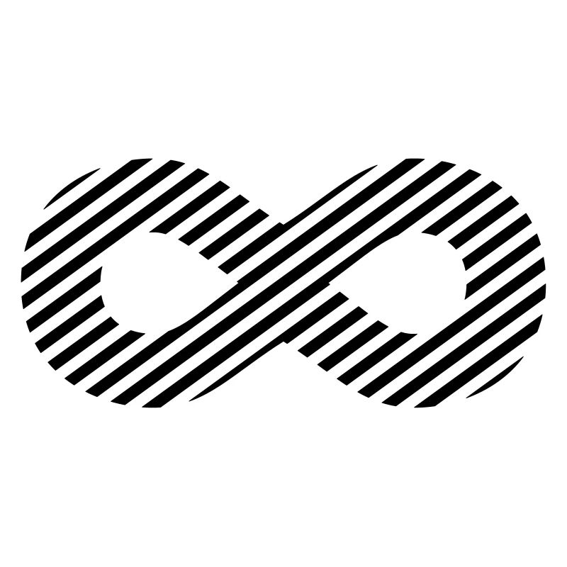Infinity sign - pattern stripes