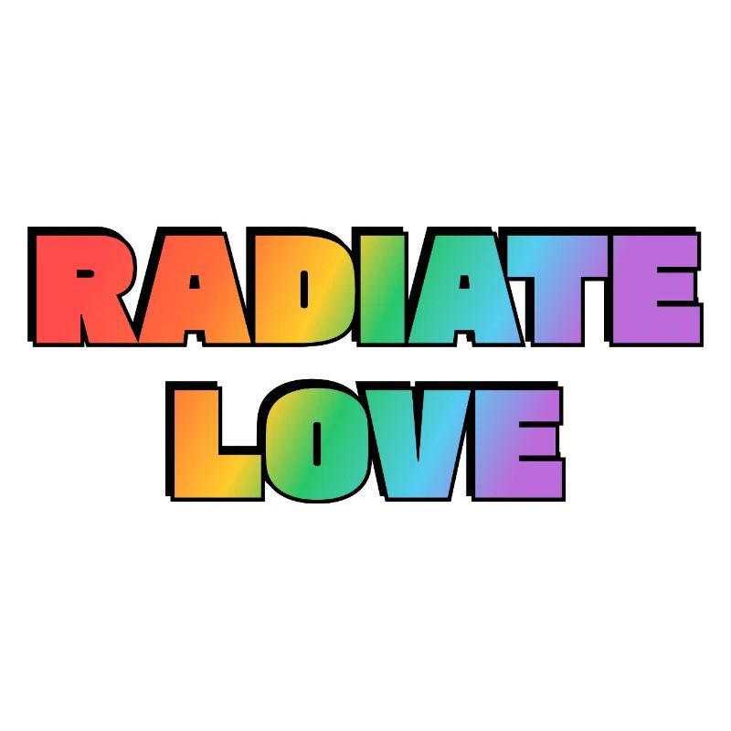 Strahlen Sie Liebe Regenbogen aus