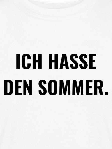 Ich hasse den Sommer.