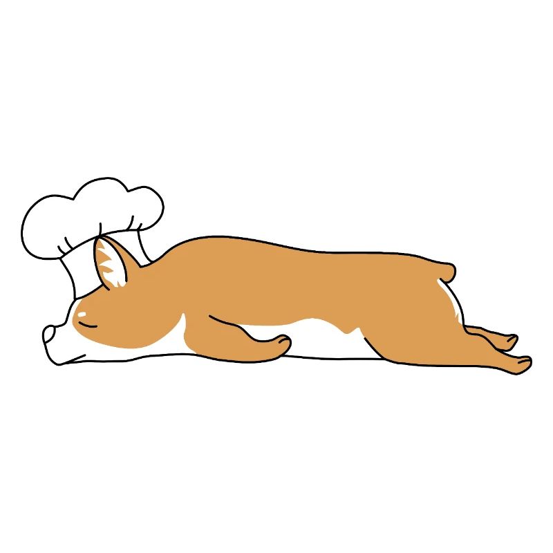 Funny Corgi Chef Cooking Baker Resting Kitchen Gif