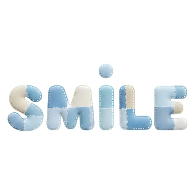 Lettrage Stitch Patch Smile