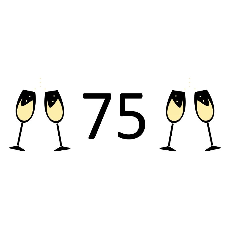 75e anniversaire 75 ans 75 Numéro 75 Noir