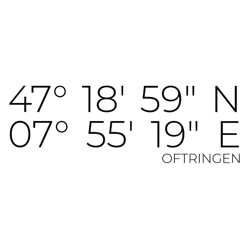 Coordinates Oftringen Switzerland