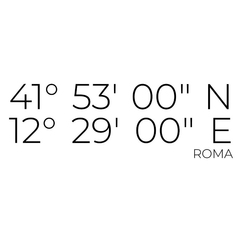 Coordinates Roma Italy