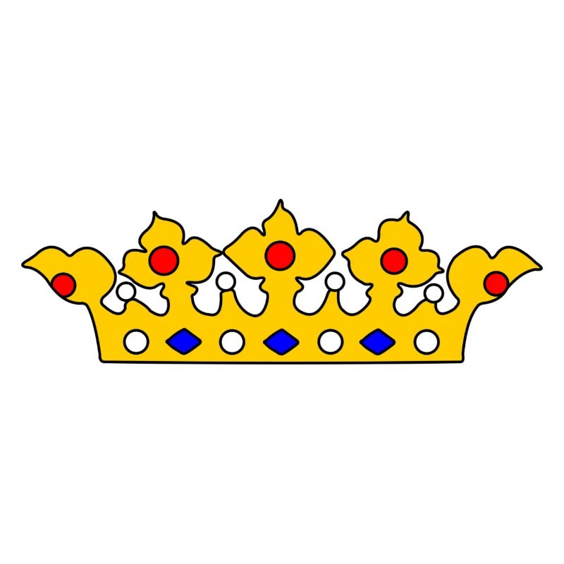 Goldene Krone mit Perlen