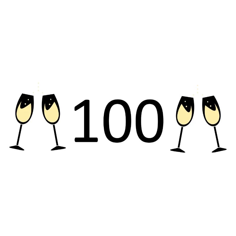 100ste verjaardag 100 jaar 100 nummer 100