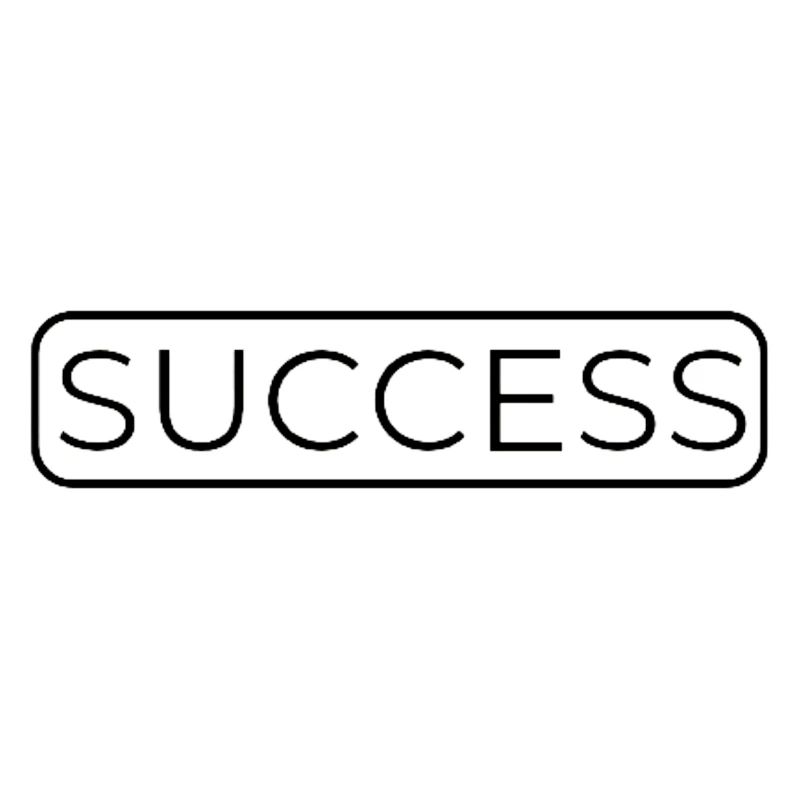 Minimalist Success Typography Design