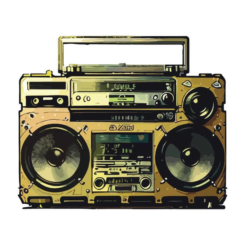 Goldener Ghettoblaster