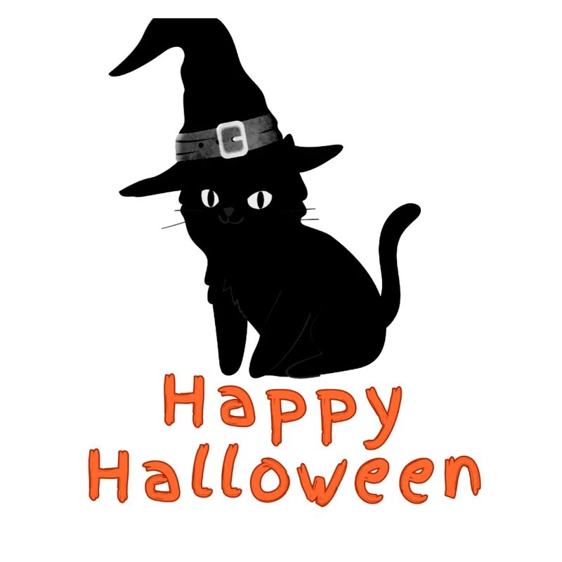 Joyeux halloween, chat, halloween