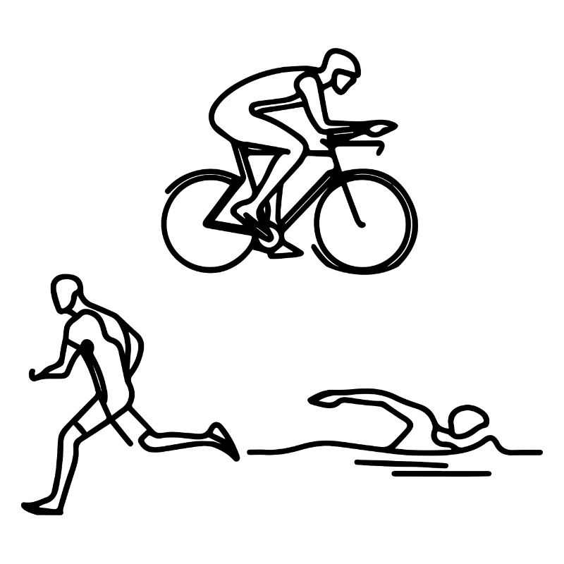 Triathlete Drawing