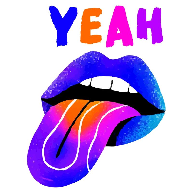 Lebendige Lippen YEAH Pop Art