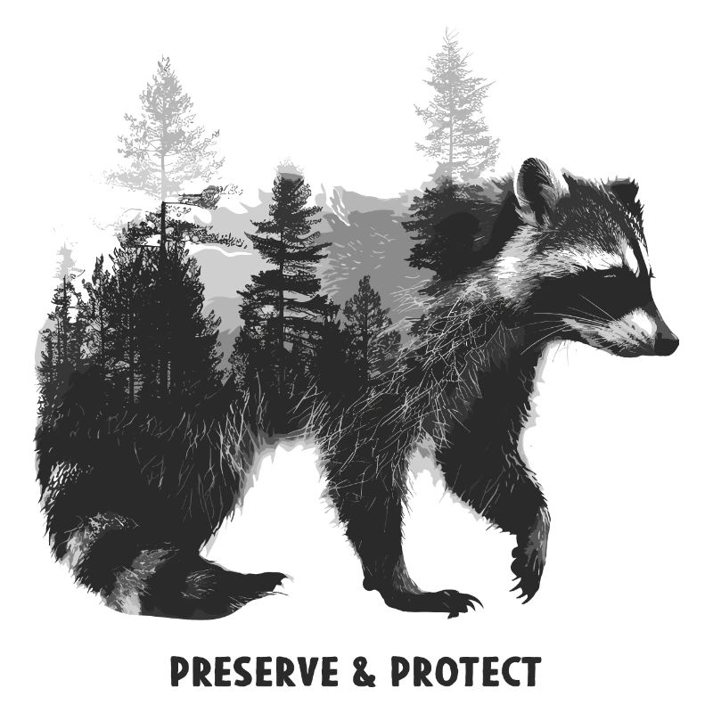 Protéger la forêt de ratons laveurs Nature