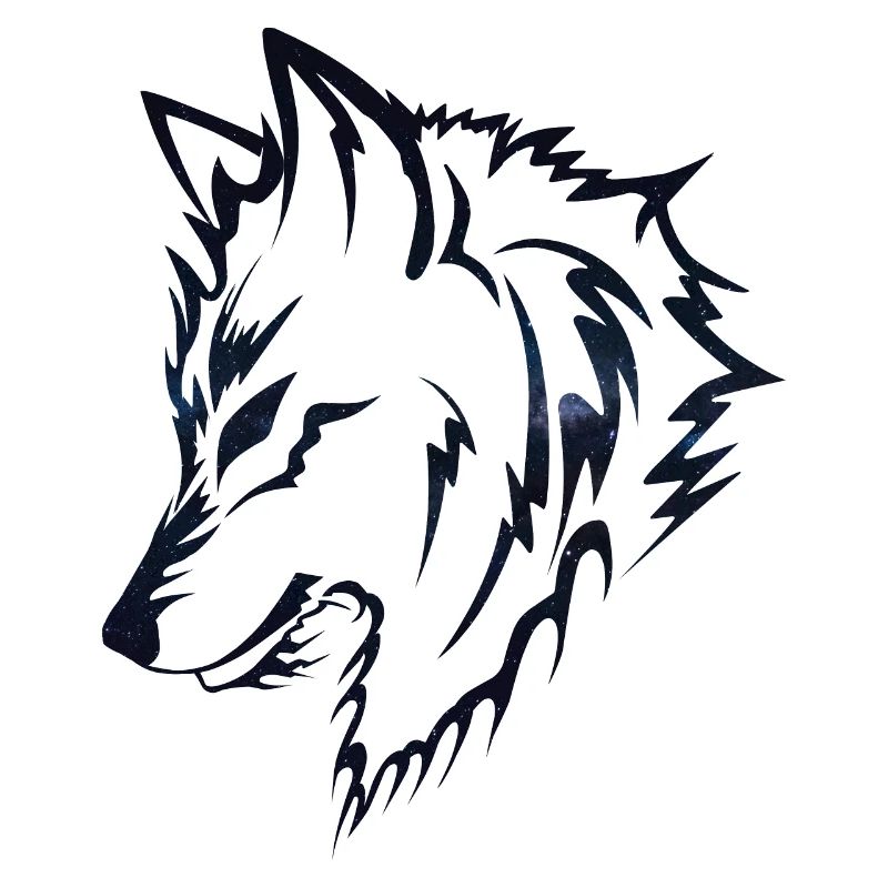 Silhouette de loup Galaxy