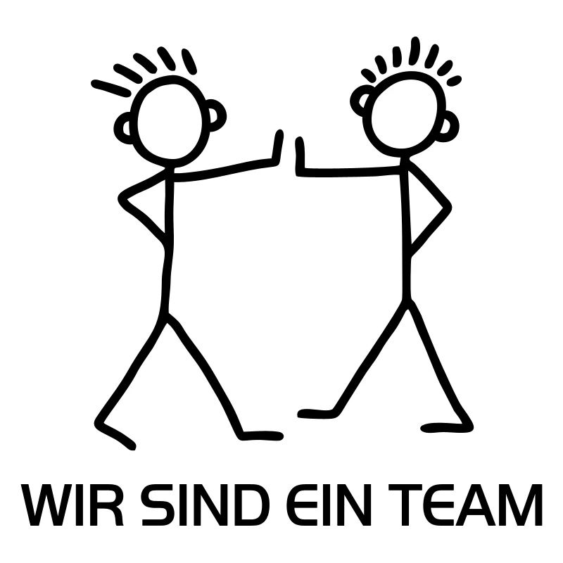 Strichmännchen - Wir sind ein Team