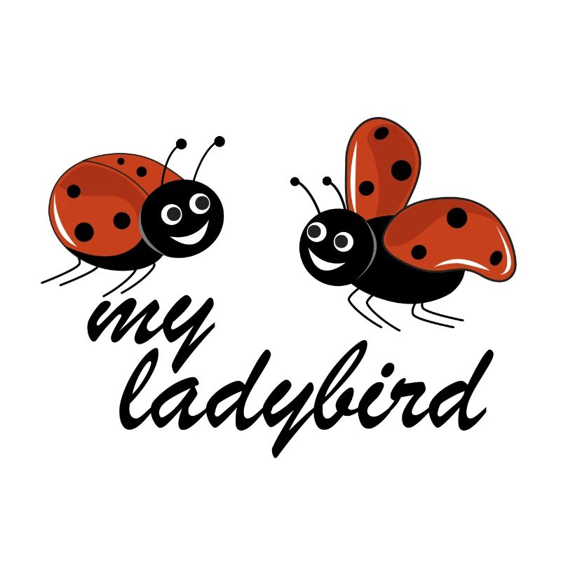 ladybugs with text my ladybird
