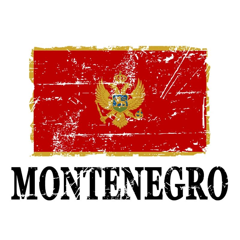 Drapeau du Monténégro - bannière - drapeau - drapeau