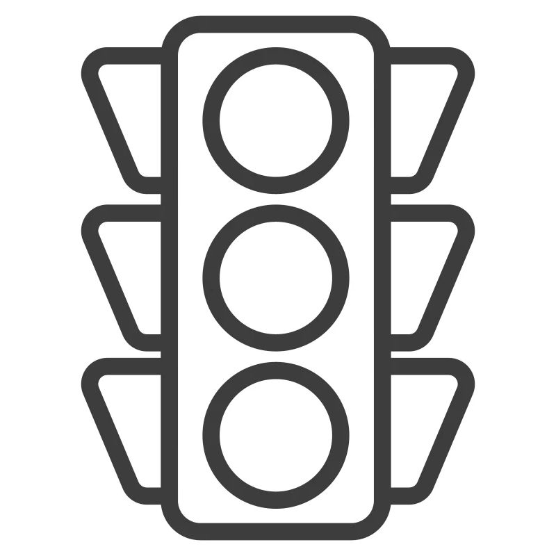 Icône de ligne de feu de circulation