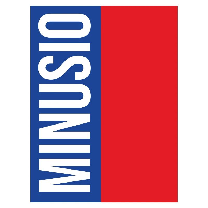 Minusio Vertical Typography Blue Red