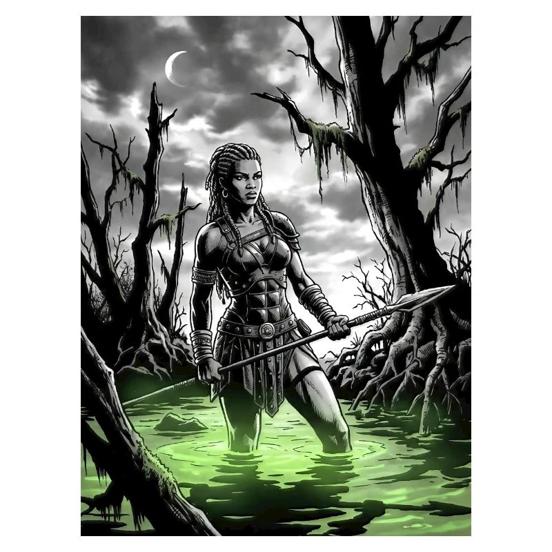 Guerrier dans le Marais Vert