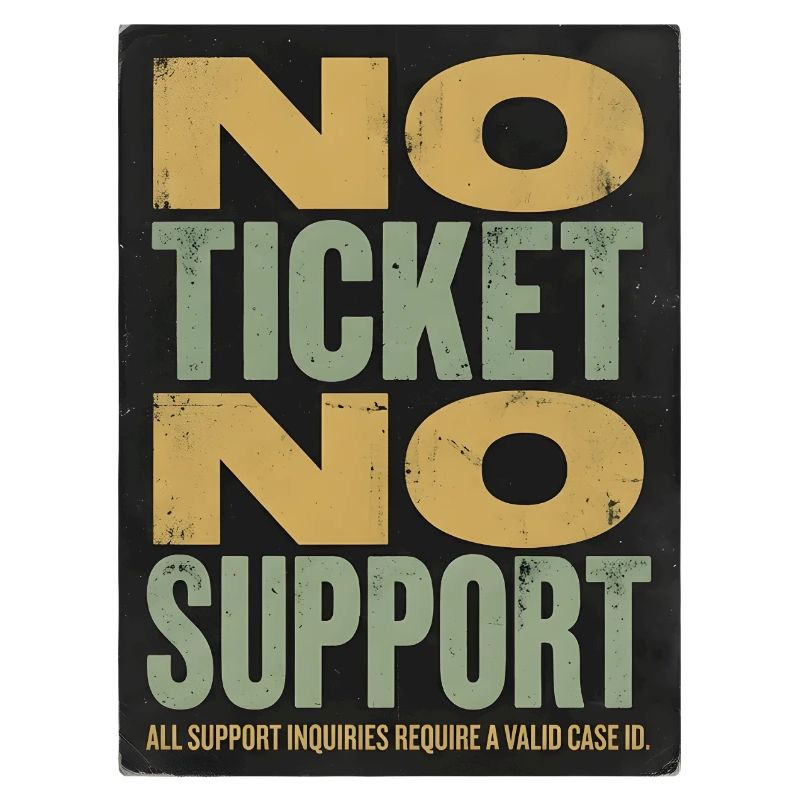 No Ticket No Support Computer Scientist IT Administrator