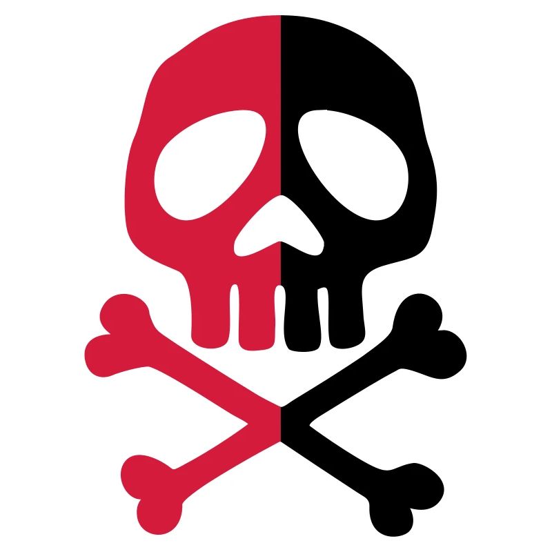 Skull Anarchy Pirate Party Shapes Drawing