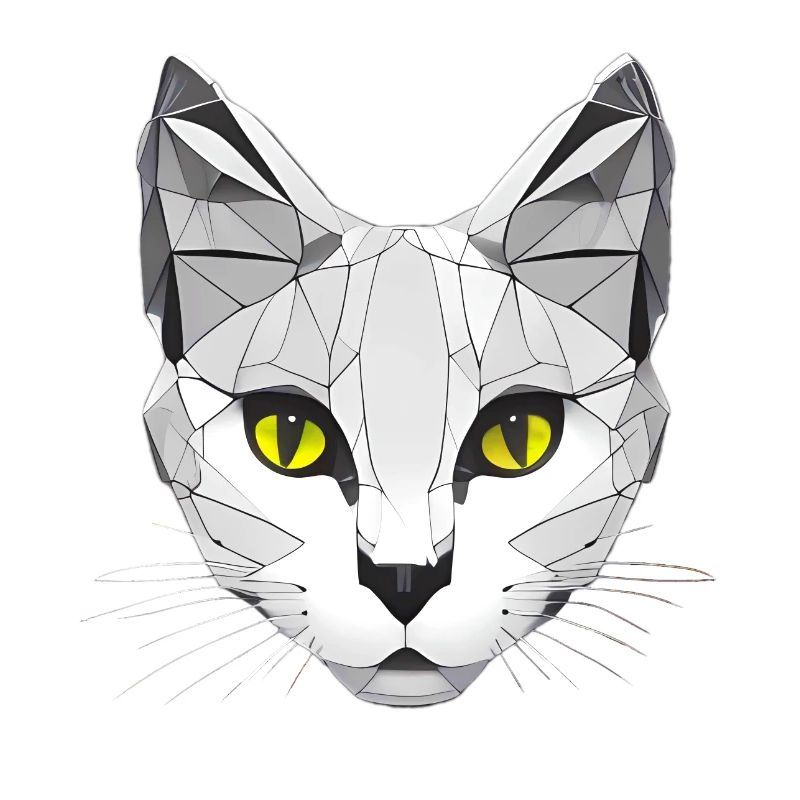 Cat Graphic Low Poly