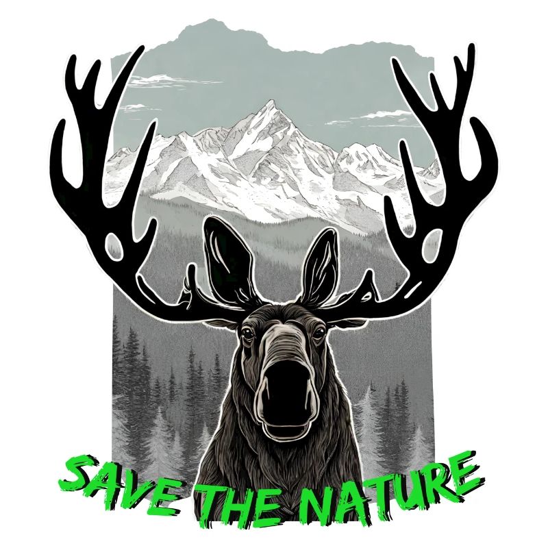 Elch "Save the Nature"