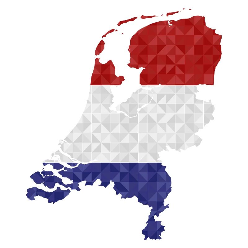Pays-Bas Drapeau Contour Polygone Holland Drapeau